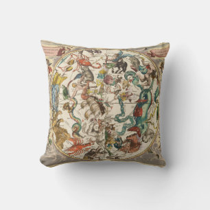 Constellation Sky Celestial Zodiac Star Map Throw Pillow