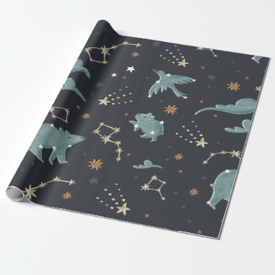 Constellation Space Theme Wrapping Paper