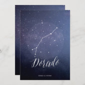 Constellation Star Celestial Table Number Dorado (Front/Back)