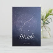 Constellation Star Celestial Table Number Dorado (Standing Front)