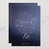 Constellation Star Celestial Table Number Leo (Front/Back)