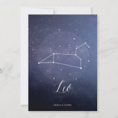 Constellation Star Celestial Table Number Leo (Back)