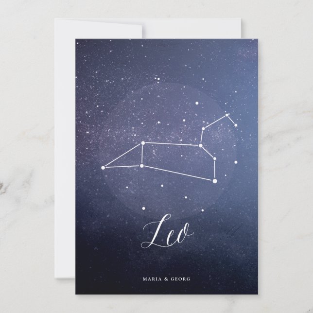 Constellation Star Celestial Table Number Leo (Front)