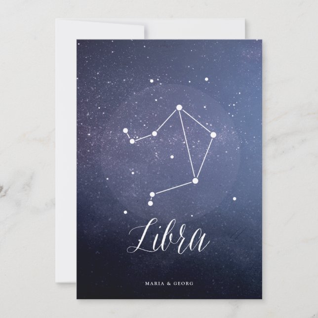 Constellation Star Celestial Table Number Libra (Front)
