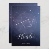 Constellation Star Celestial Table Number Pleiades (Front/Back)