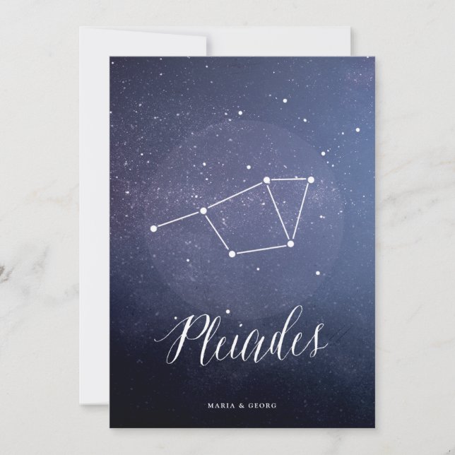 Constellation Star Celestial Table Number Pleiades (Front)