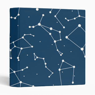 Constellation Star Pattern 3 Ring Binder