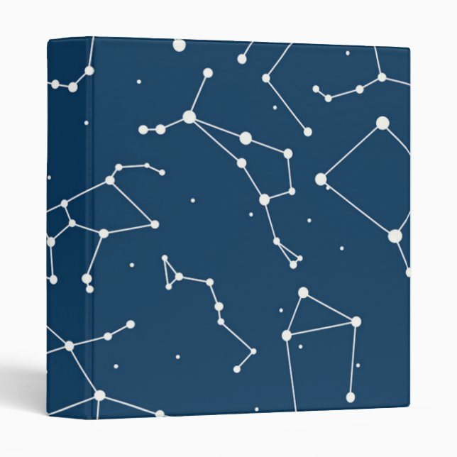 Constellation Star Pattern 3 Ring Binder (Front/Spine)