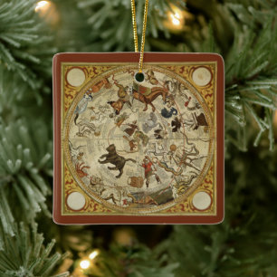 Constellation Stars Northern Sky Vintage Astronomy Ceramic Ornament
