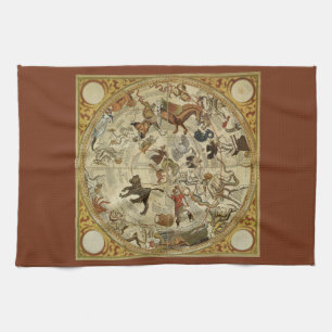 Constellation Stars Northern Sky Vintage Astronomy Kitchen Towel