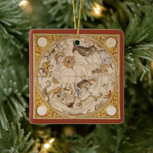Constellation Stars Southern Sky Vintage Astronomy Ceramic Ornament