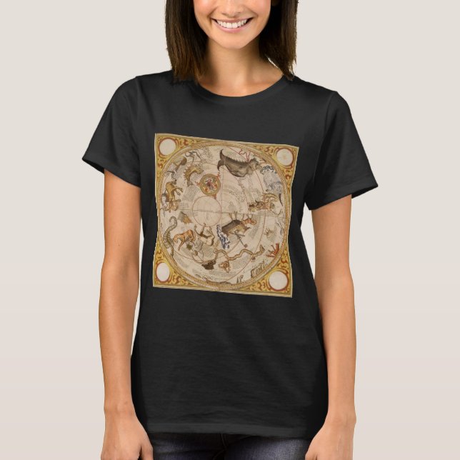 Constellation Stars Southern Sky Vintage Astronomy T-Shirt (Front)
