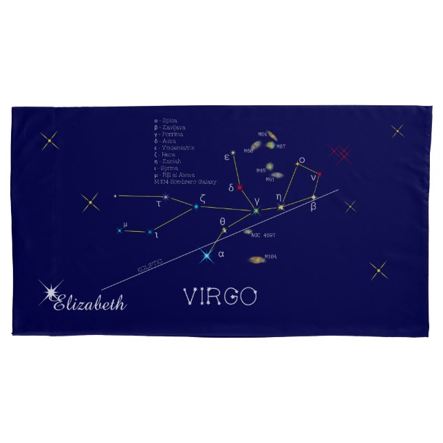 Constellation VIRGO unique, impressive Pillow Case (Front)
