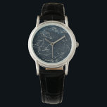 Constellation Watch<br><div class="desc">This watch is made of black leather and had a map of constellations for a background.</div>