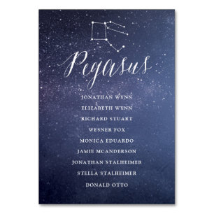 Constellation Wedding Seating Chart Card Pegasus