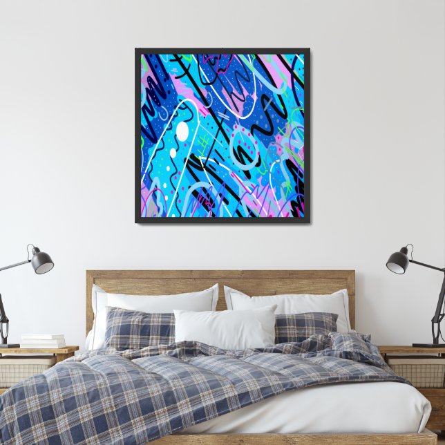 Constellations Abstract Art Framed Art (Bedroom)