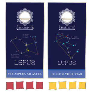 Constellations Lepus And Lupus Cornhole Set