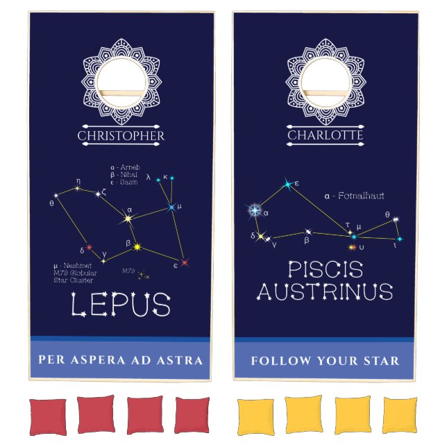 Constellations Lepus And Piscis Austrinus Cornhole Set (Set)