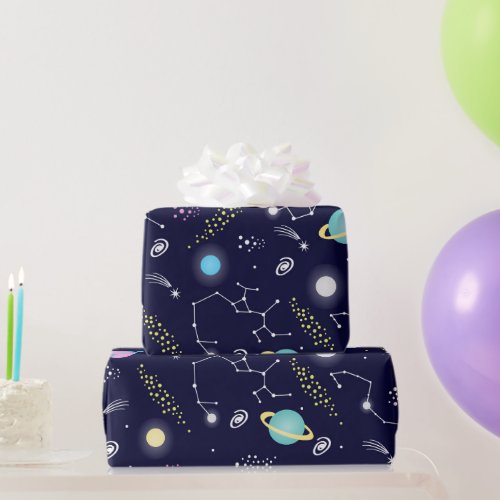 Constellations Pattern Wrapping Paper