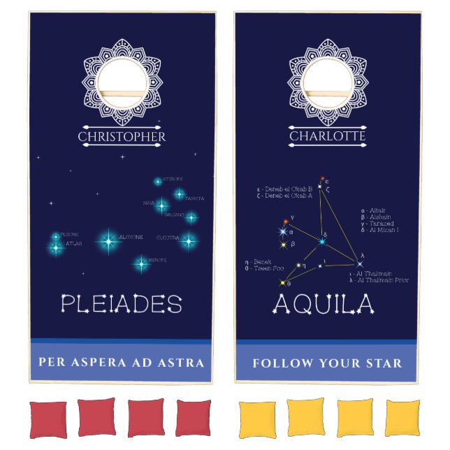 Constellations Pleiades And Aquila Cornhole Set (Set)
