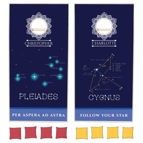 Constellations Pleiades And Cygnus Cornhole Set