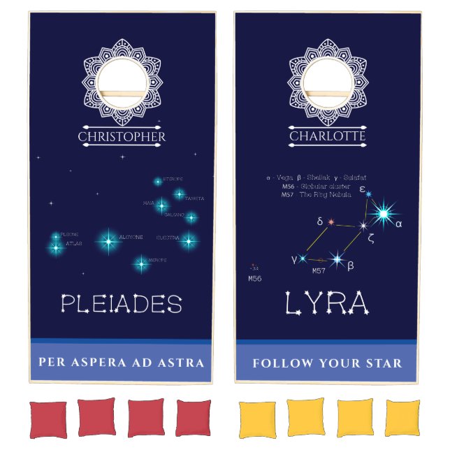 Constellations Pleiades And Lyra Cornhole Set (Set)