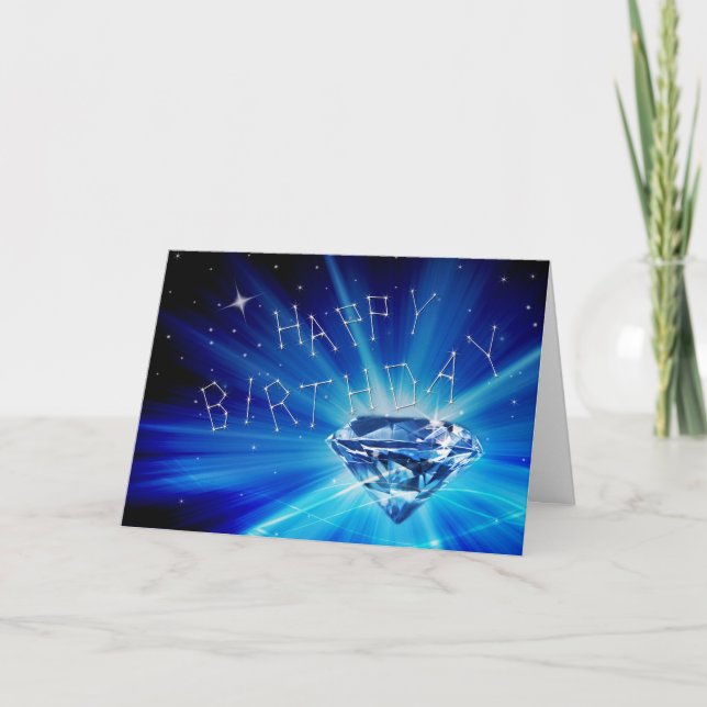 CONSTELLATIONS UNIVERSE BIRTHDAY GREETING - STARS CARD (Front)
