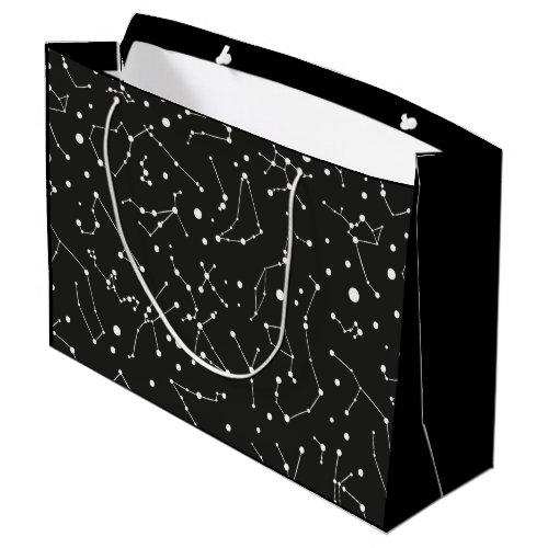 Constellations White and Black Large Gift Bag
