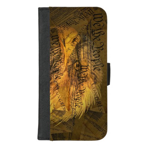 Constitution American Bald Eagle iPhone Wallet Cas