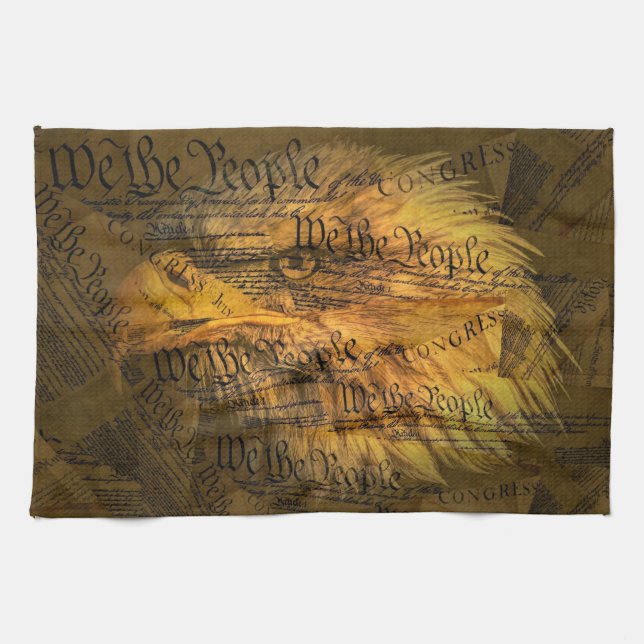 Constitution American Bald Eagle Kitchen Towel (Horizontal)