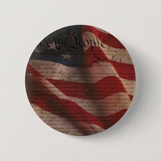 Constitution and Flag Button (Front)