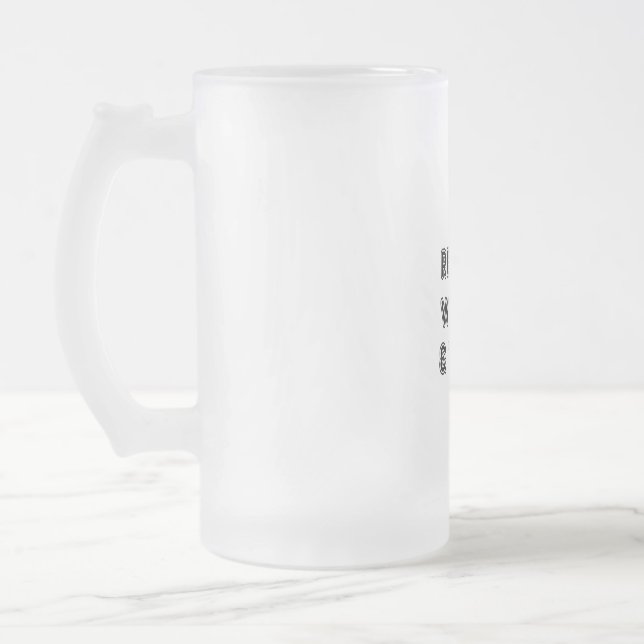 Constitution Cuppa Frosted Glass Beer Mug (Left)