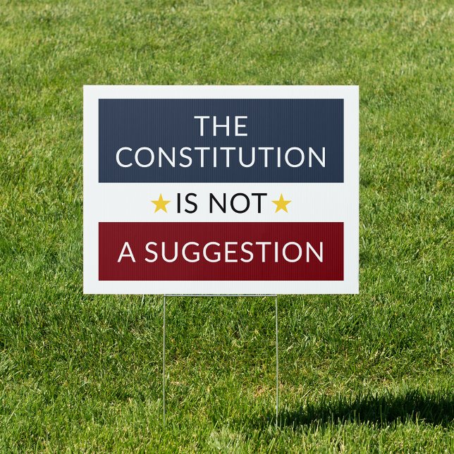 Constitution Day No Kings in America Anti Trump Sign (Creator Uploaded)