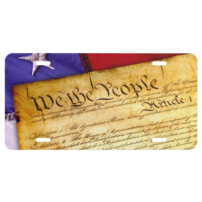 Constitution License Plate (Front)