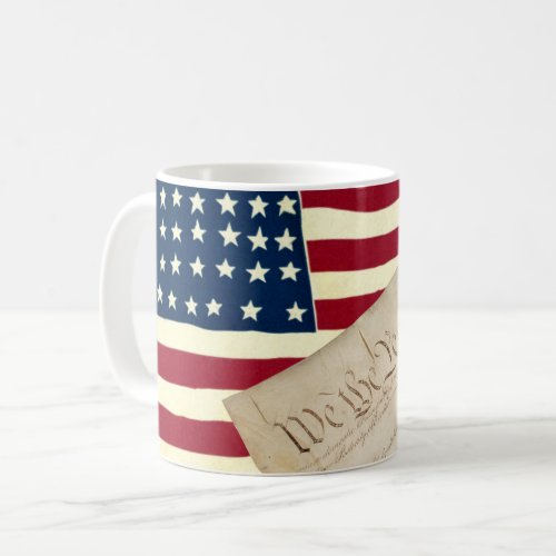 Constitution of the United States American Flag Coffee Mug
