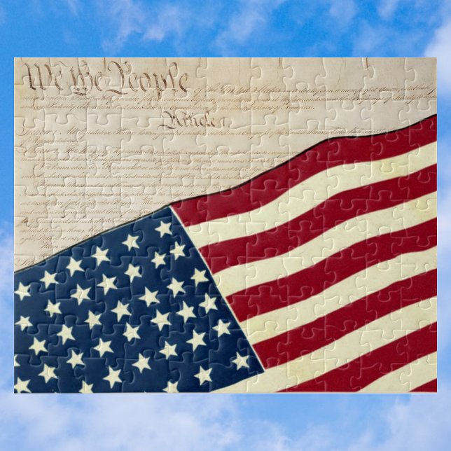 Constitution of the United States, American Flag Jigsaw Puzzle (Creator Uploaded)
