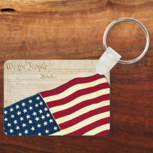 Constitution of the United States, American Flag Keychain