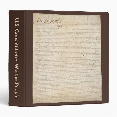 Constitution of the United States We The People 3 Ring Binder