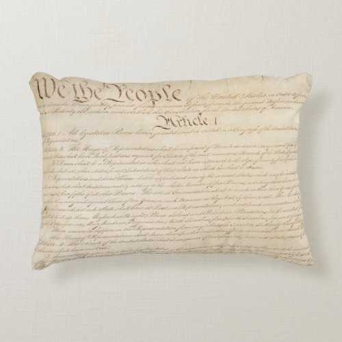 Constitution of the United States We The People Accent Pillow