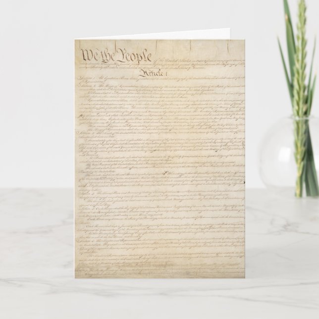 Constitution of the United States, We The People Card (Front)