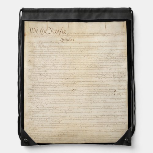 Constitution of the United States We The People Drawstring Bag