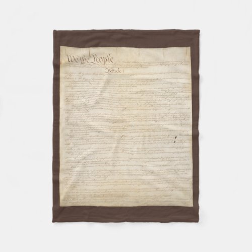 Constitution of the United States We The People Fleece Blanket
