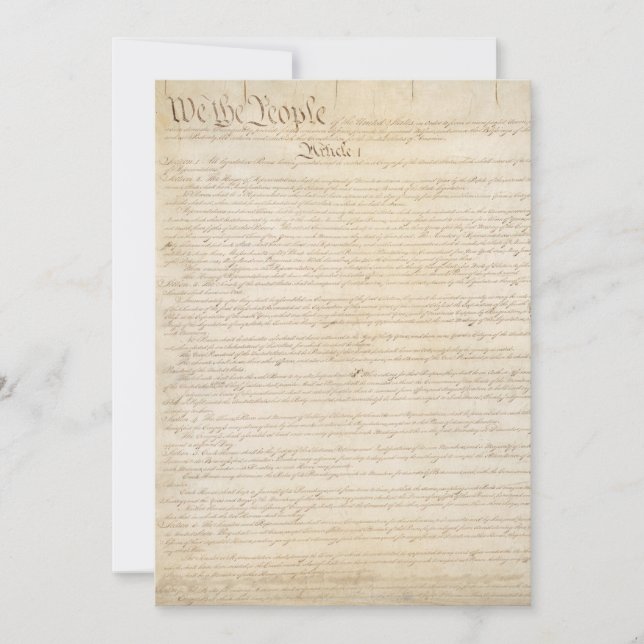 Constitution of the United States, We The People Invitation (Front)