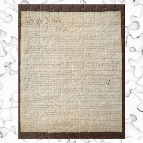 Constitution of the United States We The People Jigsaw Puzzle