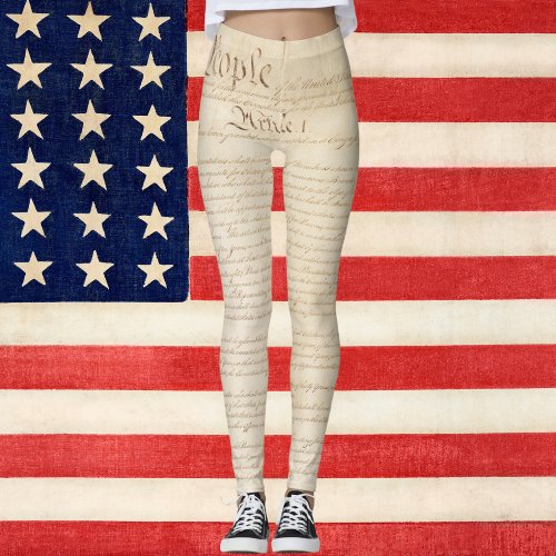 Constitution of the United States We The People Leggings