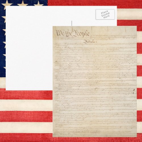 Constitution of the United States We The People Postcard