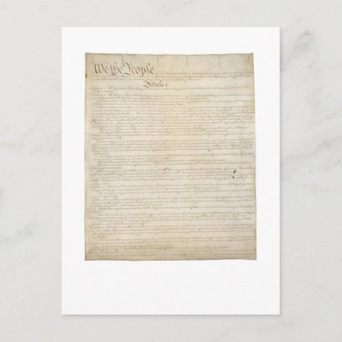 Constitution _ Preamble _ Article I Postcard