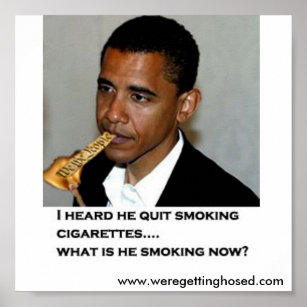 Constitution Smoking Obama Poster