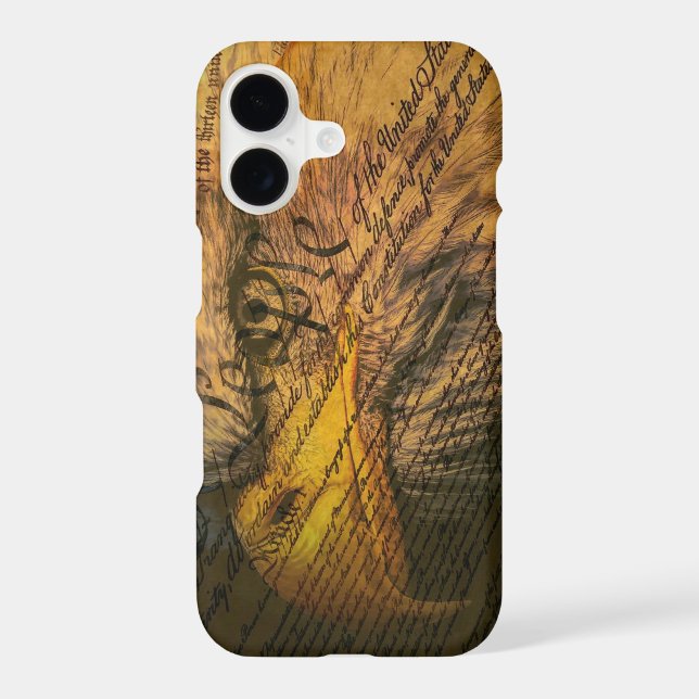 Constitution With Bald Eagle Iphone Case (Back)