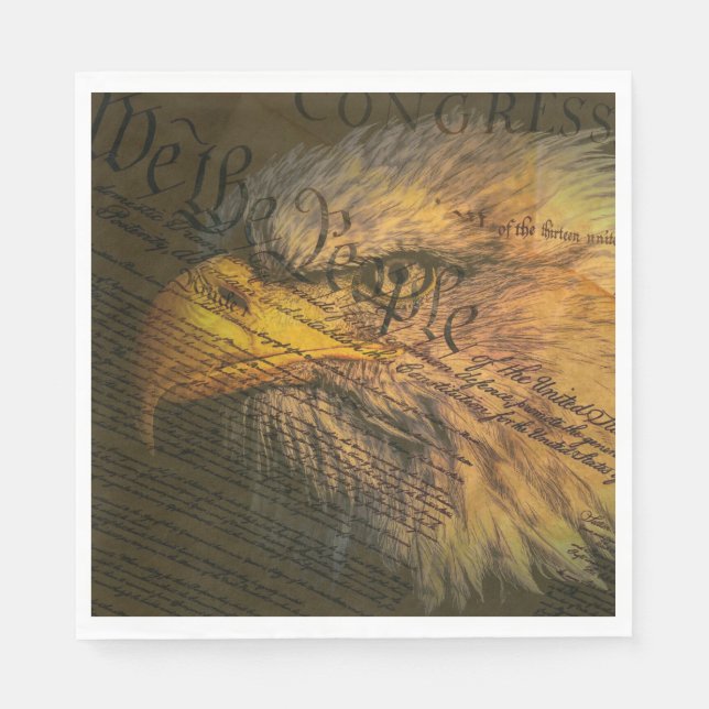 Constitution With Bald Eagle Napkins (Front)